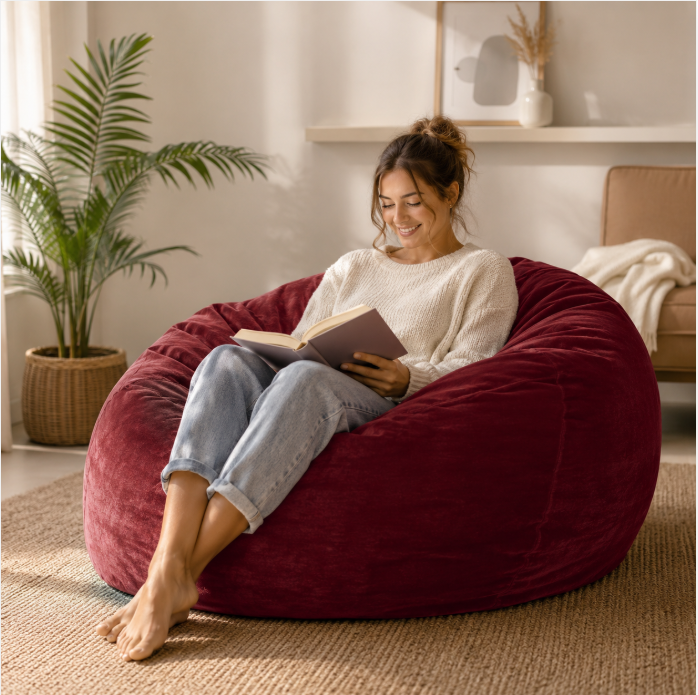 Multi-Size Memory Foam Bean Bag Chair | Machine Washable Cover with Hidden Zipper & Ultra Soft Fabric
